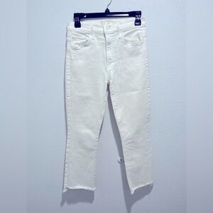 MOTHER White Ankle & Cropped Jeans